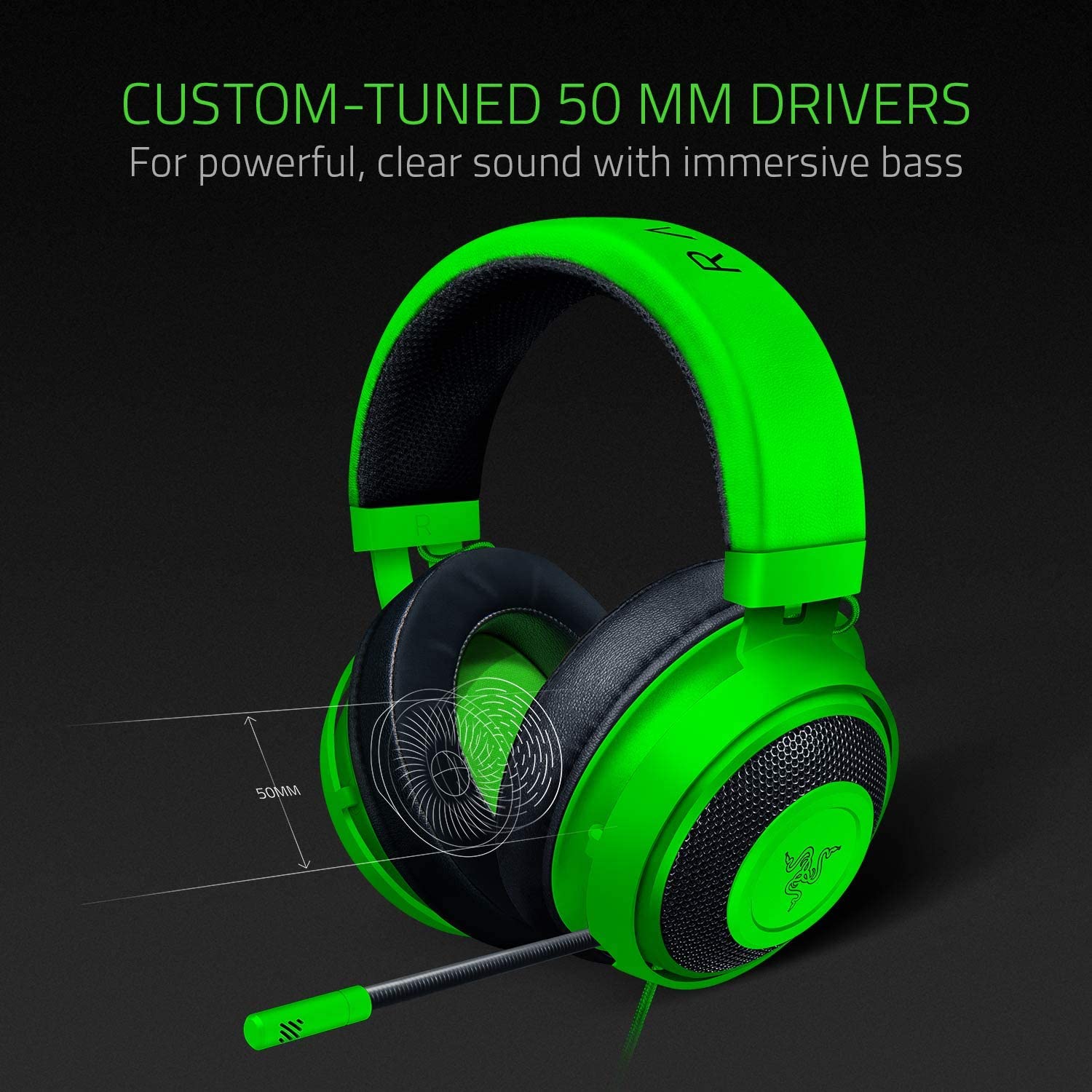 Razer Gaming Headset Kraken 3.5mm Green | Gamezone.ge