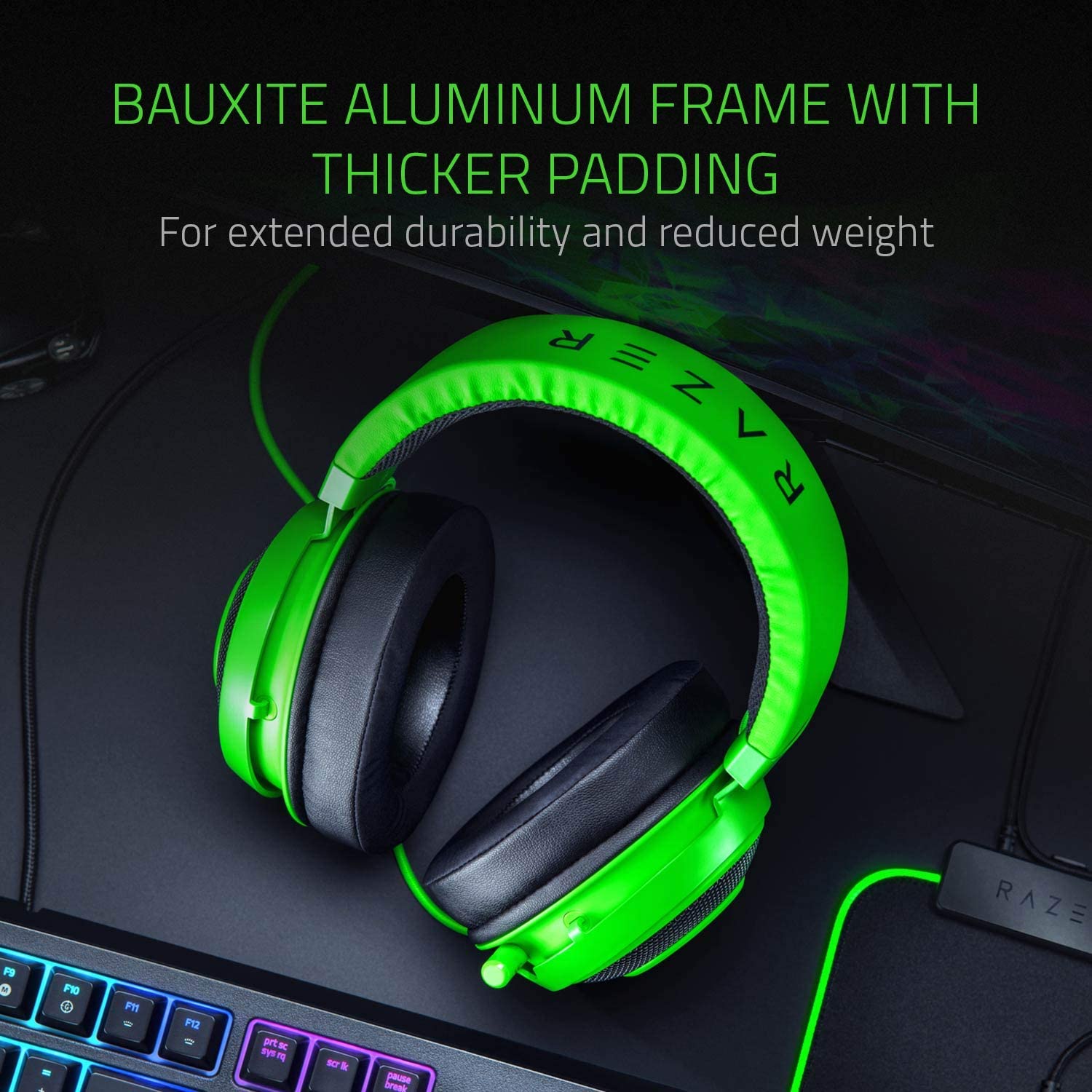 Razer  Kraken Green 【RZ04-02830200-R3M1】 Razer Gaming Headset Kraken 3.5mm Green | Gamezone.ge